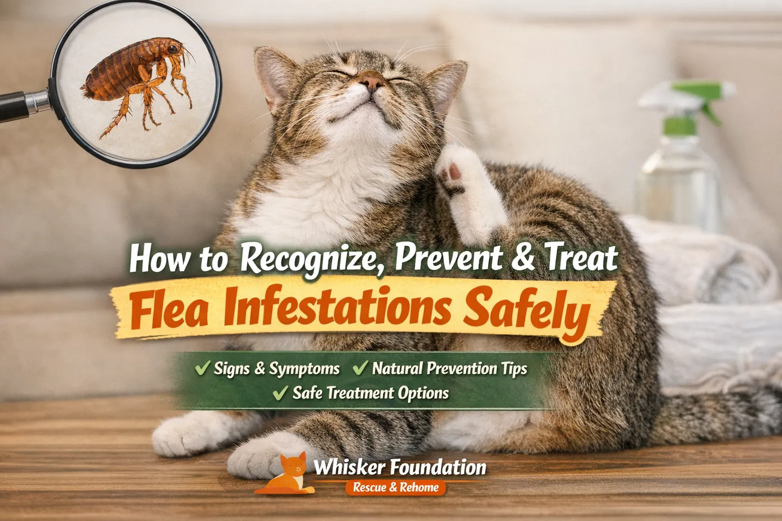 Whisker Foundation Flea infestation and flea treatment